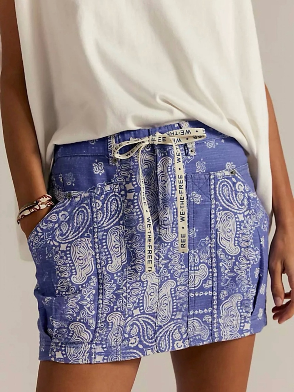 Free People River Canyon Printed Mini Skirt